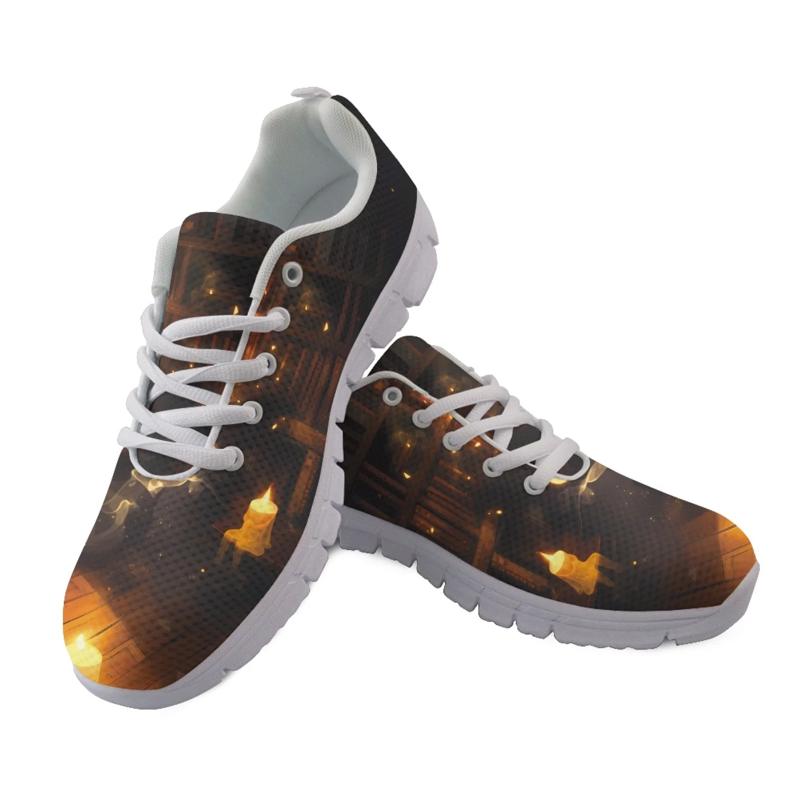 Coloranimal Candle Ghost Art Fashion 2026 Tennis Shoes Women Running Walking Shoes All-Match Fitness Footwear for Womens