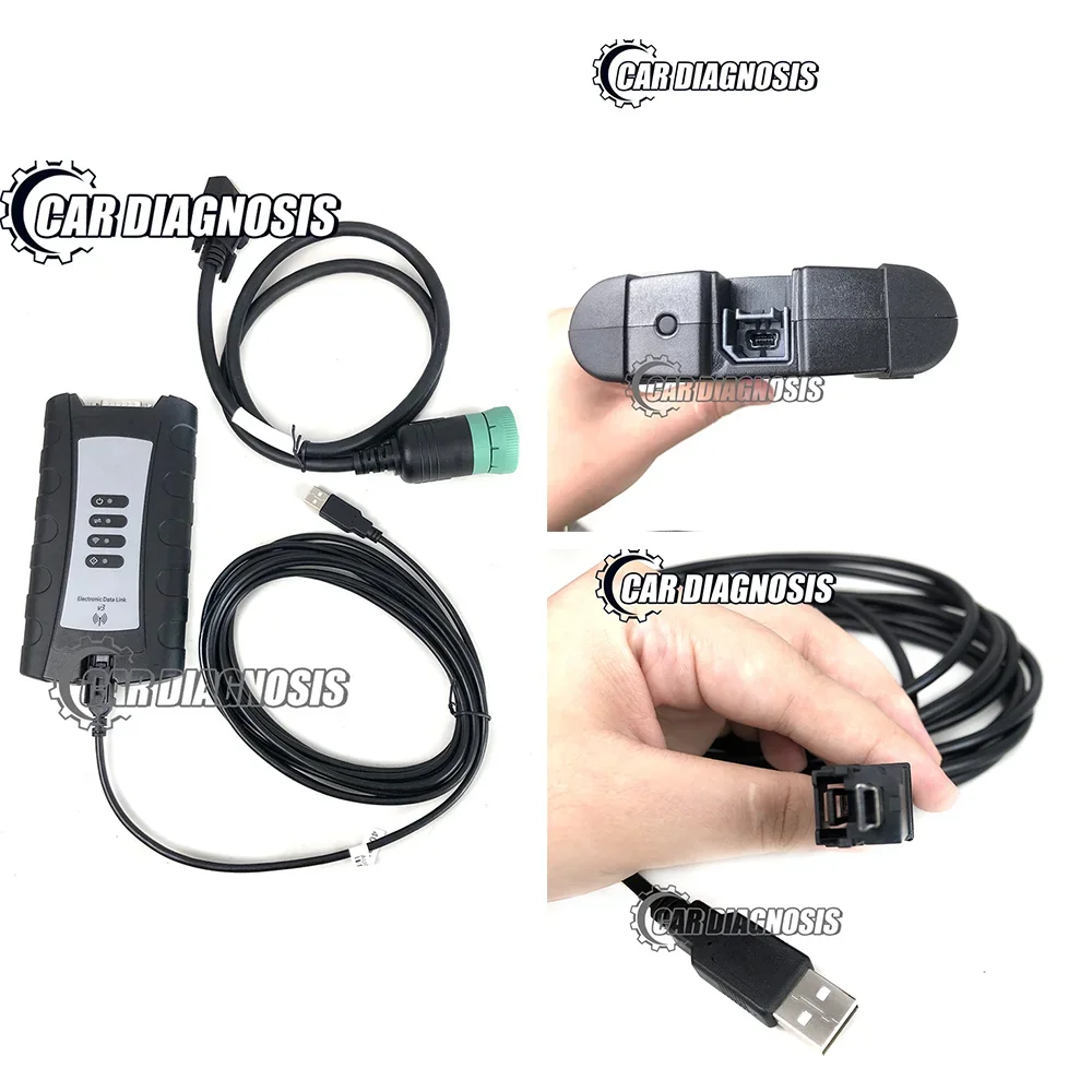 Cable de Diagnóstico Electrónico JD EDL V3 AG CF para Tractores, Herramienta de Diagnóstico para Maquinaria Agrícola, de Construcción y Equipos Pesados