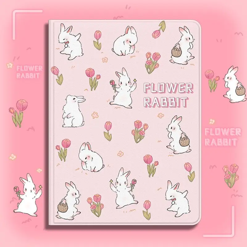 

Смарт-чехол для iPad Air 5-го поколения Case Air 2/3 10,5 IPad 2017 2018 9,7 дюйма Pro 11 2-й 3-й 4-й 10,2 9-й 8-й 7-й милый кролик