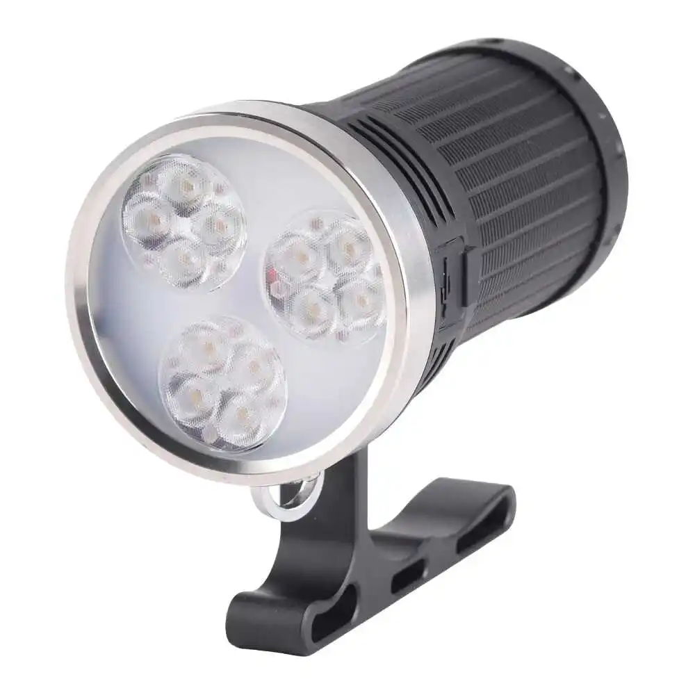 High Performance Power LED Flashlight 12000 Lumens Rechargeable Tactical Torch by 21700 Battery for Camping
