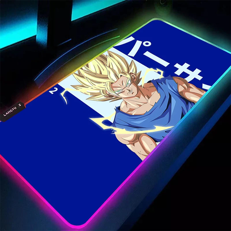 

RGB Mouse Pad D-Dragon Ball Lockedge Backlight Gaming Accessories XXL Laptop Computer Gamer Keyboard LED Mouse Mat Desk Mousepad