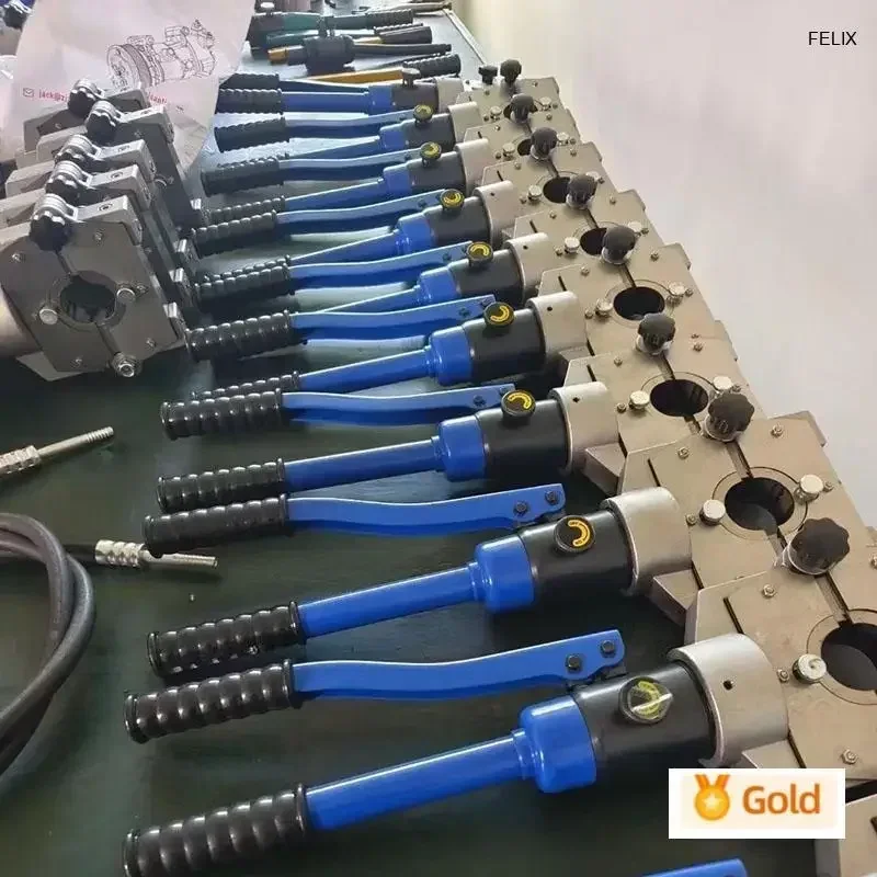 Best Seller First Sharing Good Pipe Press Machine For Automotive Air Conditioning, Manual Hydraulic Pipe Press Machine, Hose Cr