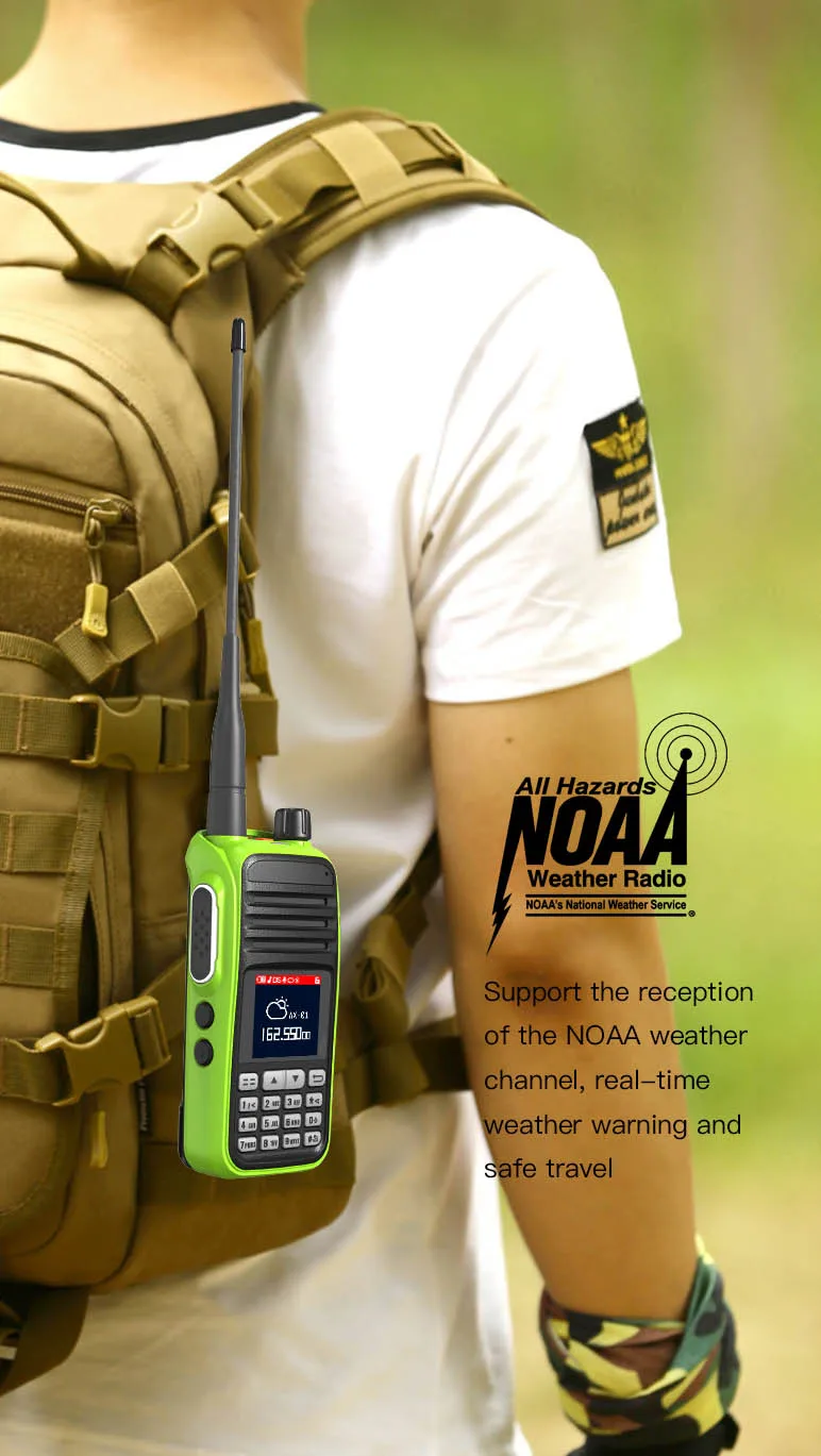 ABBREE AR-730 Walkie Talkie 256CH Multi-Band NOAA VOX Wireless Copy Frequency USB Type-C Charging  Color Police Scanner Aviation image 5