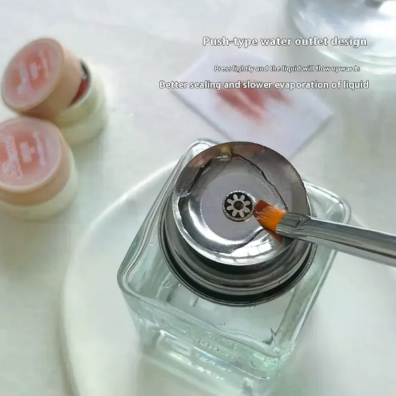 مضخة ضغط سائلة فارغة لتخزين الأظافر، موزع زجاجات زجاجية قابلة لإعادة الملء، مزيل طلاء الأظافر، أدوات مكياج مانيكير #1