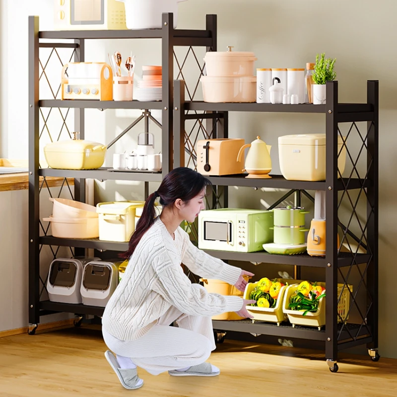 

Supermarket folding shelves, shelves, multi-layer household warehouse display racks, storage racks, express floor-to-ceiling