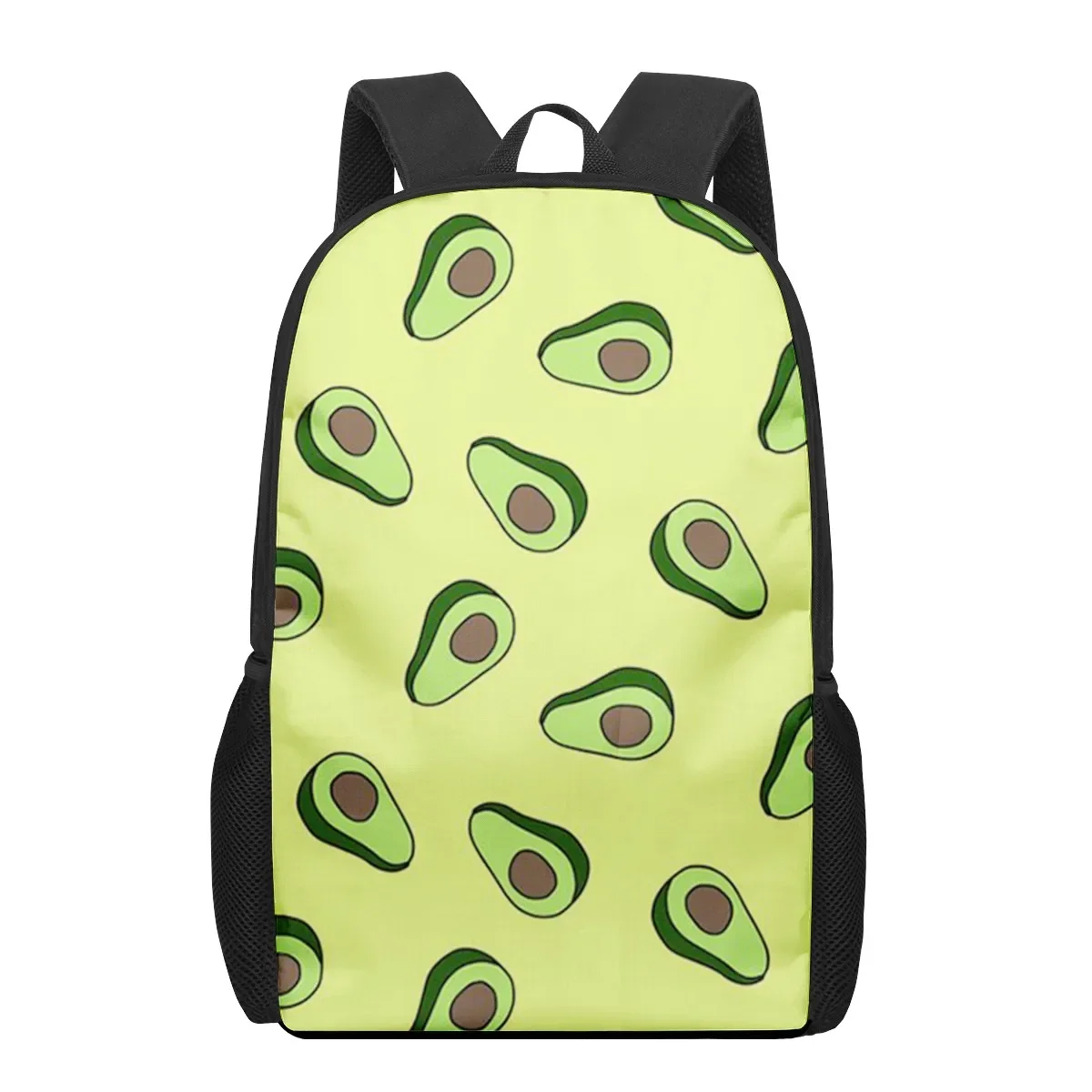 Cute Cartoon Avocado Print School Bags para meninos e meninas, Primary Students Mochilas, Kids Book Bag, mochila mochila