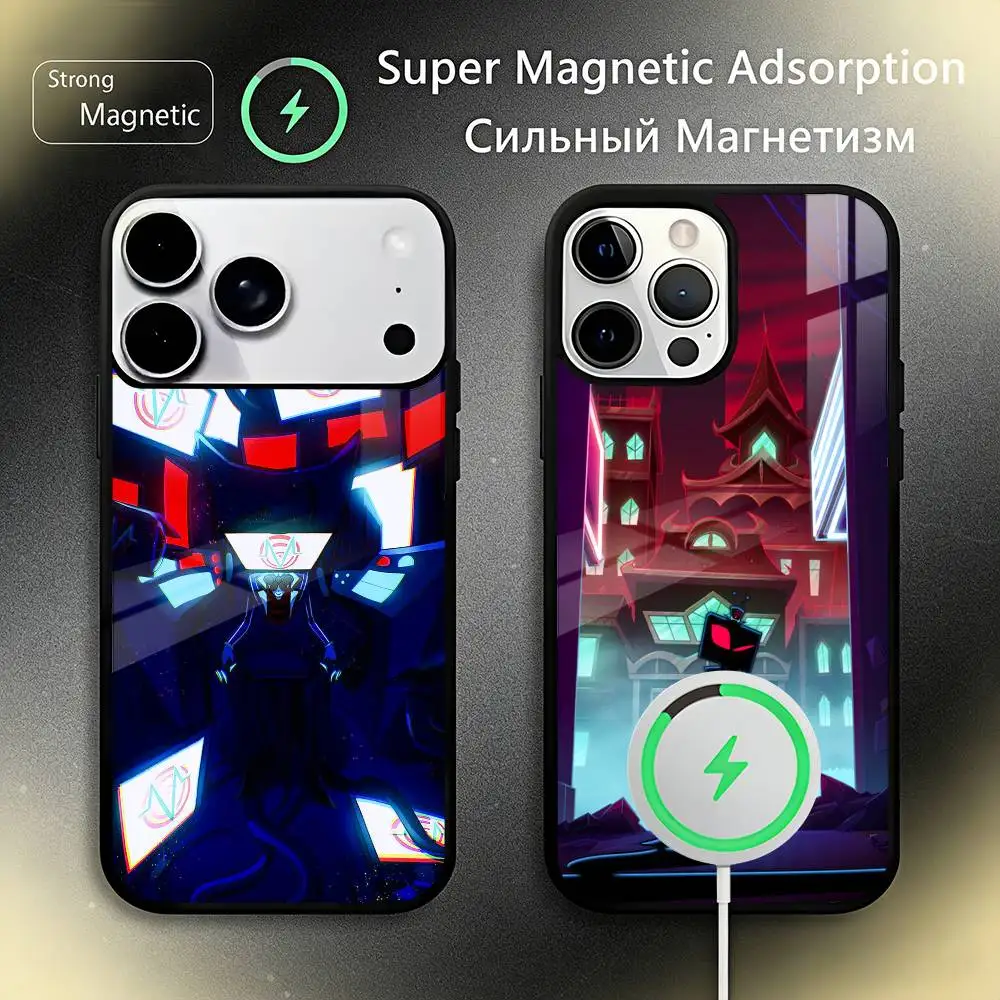 

Vox H-Hazbin H-Hotel Phone Case For IPhone17 16 15 14 13 12 11 Plus Pro Max Plus Wireless Charger Cover Funda