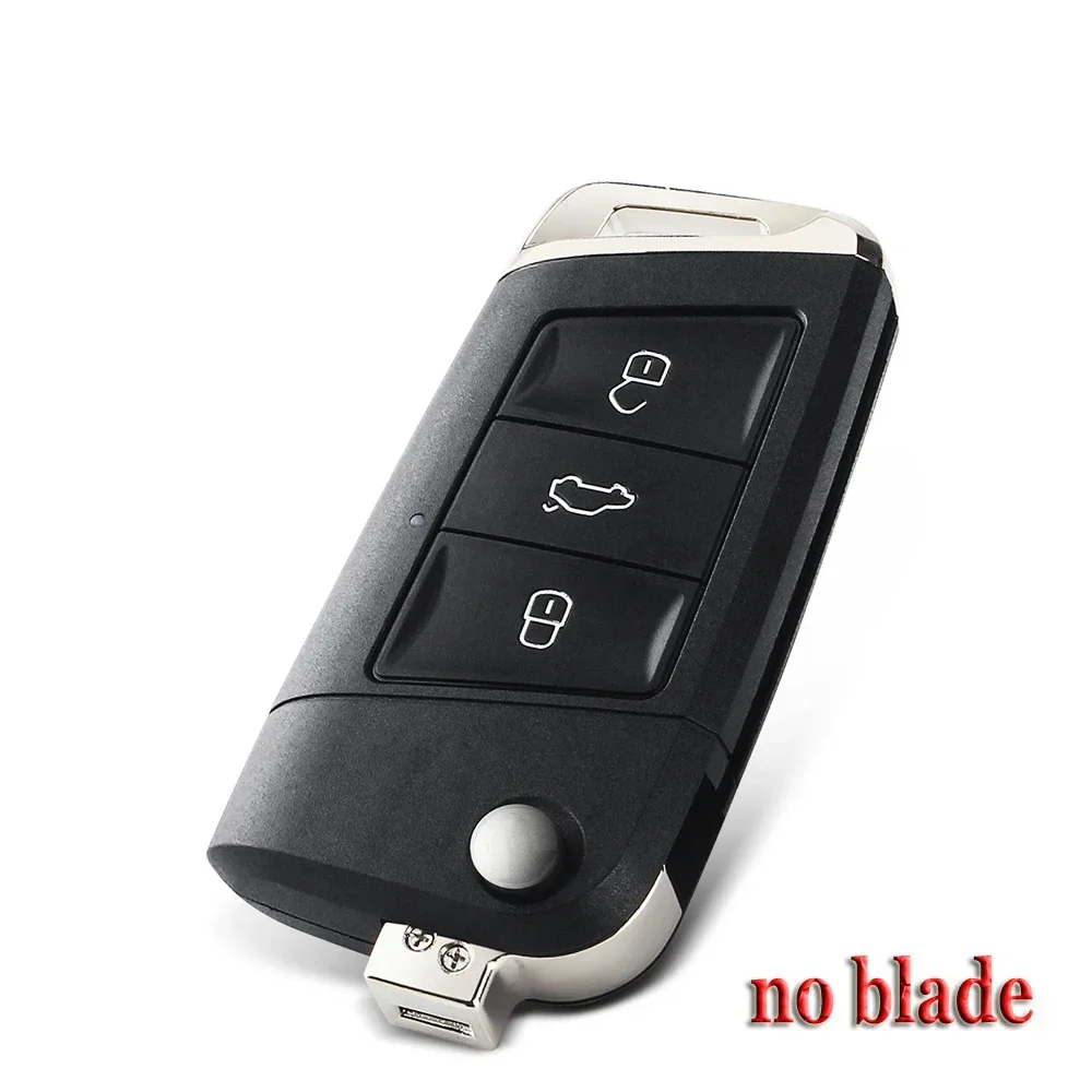 KEYYOU-Funda de llave sin cuchilla modificada, carcasa remota, 3 botones, para VW Golf 4, 5, Passat B5, B6, Polo, Touran, Seat, Skoda