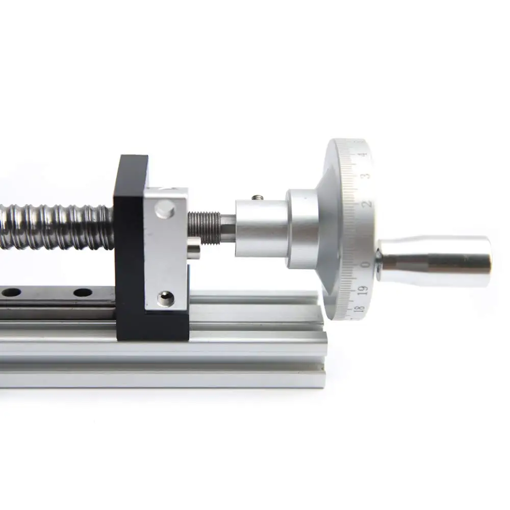 Brand: Manual Actuator Sliding Table Stage Cross Slide Linear Slide Rails Ball Screw Guide W/Handwheel, Stroke 200/900mm