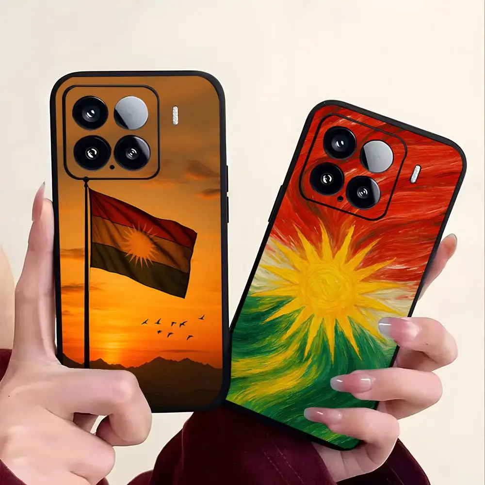 K-Kurdistan-Flagge Handyhülle für Xiaomi 14 13 12 11T Lite Ultra Redmi Note 13 12 Pro 5G Poco F4 F5 X5 Pro 5g Cover