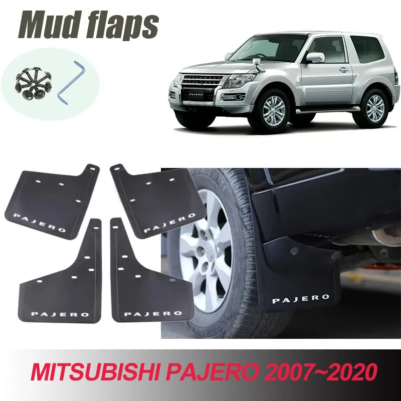 For Mitsubishi Pajero Mud flaps mudguards fenders Mud flap splash guard car accessories auto styline Front Rear 4 pcs 2007-2020