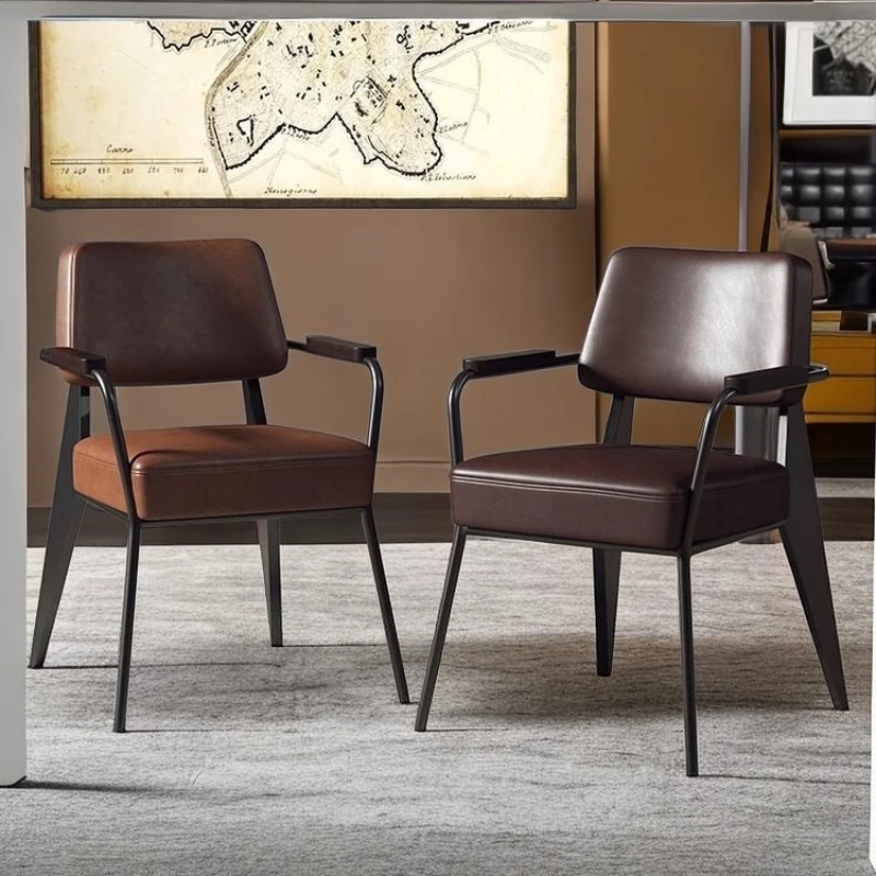 

Retro dining chair cafe bar catering armrest industrial style casual table and chair combination