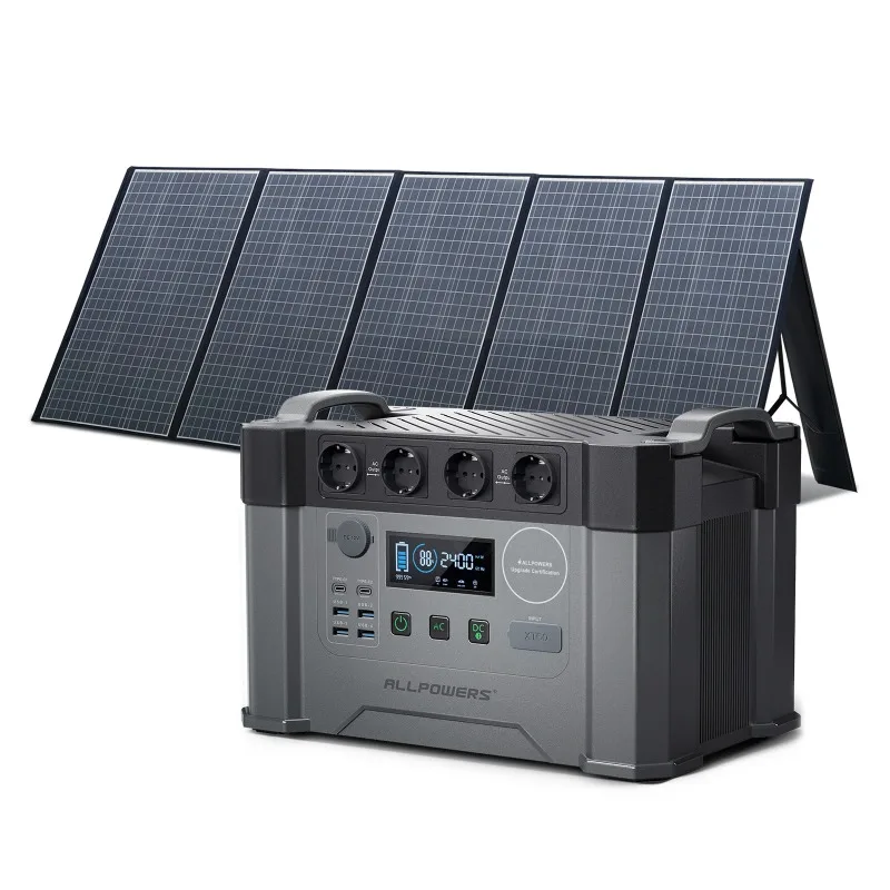 

ALLPOWERS S2000 Solar Generator 1500Wh / 2000W with 400W Portable Solar Panel, Portable Power Station for Home Backup Outdoors