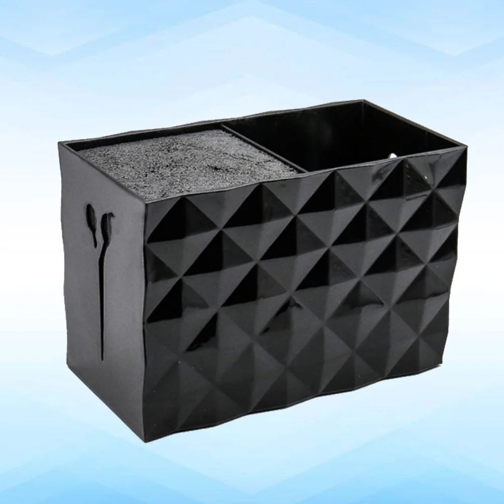 

Double Slots Scissors Holder Black Hairdressing Tools Organizer Large Capacity Styling Accessories Storage Box Salon Supplies