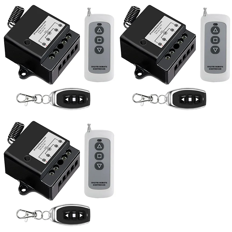 【FEEL THE DIFFERENCE 】3X DC12V-24V Forward Reverse Switch, Linear Actuator Remote Control,10A Current,165 Ft Range,Linear Actuat