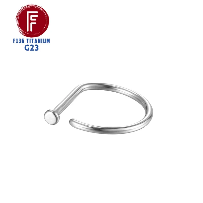 Titanium Fake Piercing Nose Ring, Body Jewelry