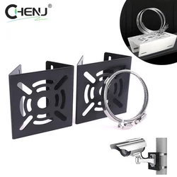Light Pole Mount Holder Small Universal Joint Pole Column Holding Monitoring Bracket Camcorder Back Stand Iron Hoop Plate