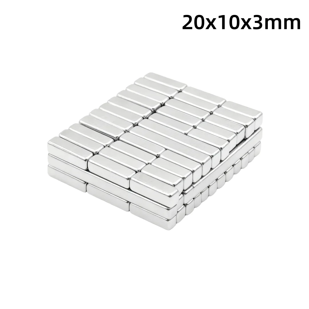 20x10x3mm Powerful Magnets Strong Block Magnets For Fridge, DIY, Building, Scientific, Craft, Education 20*10*3 20x10x3