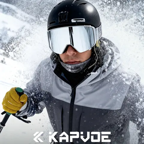 Kapvoe Snow Goggles Photochromic Ski Snowboard Anti-Fog Mask for Men Women Eyewear UV400 Protection Glasses Snowmobile Winter