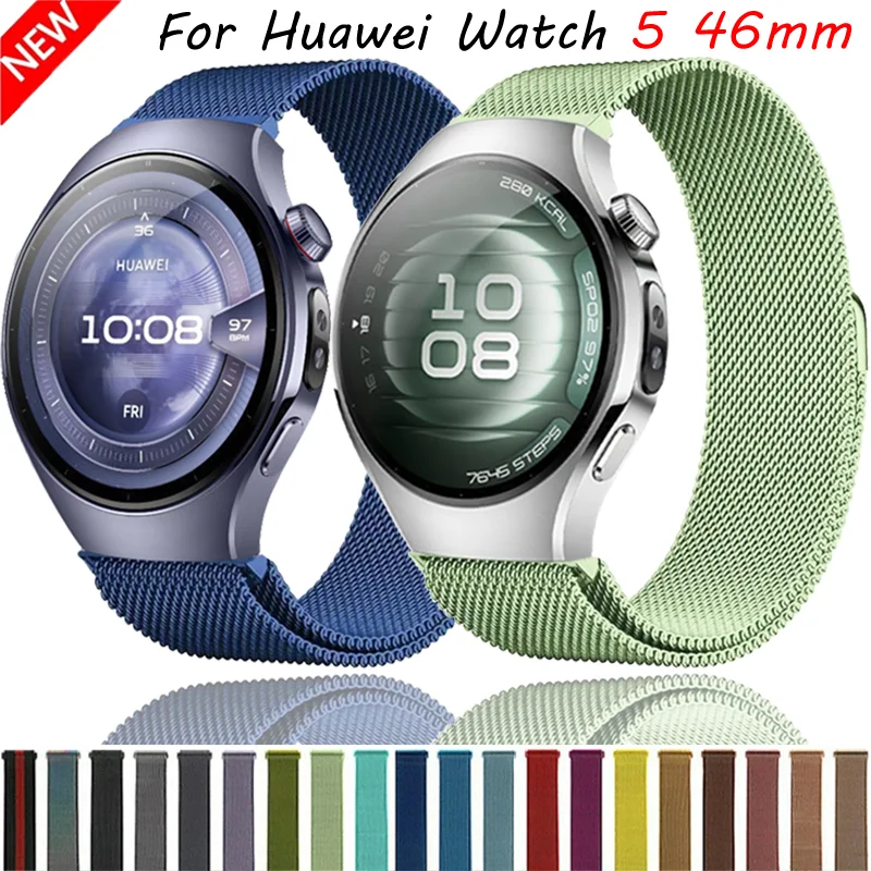 

22mm 20mm Milanese Strap For Huawei Watch 5 46mm Fashion Magnetic Breathable Bracelet For Huawei Watch GT6 GT5 GT4 Pro 46mm Belt
