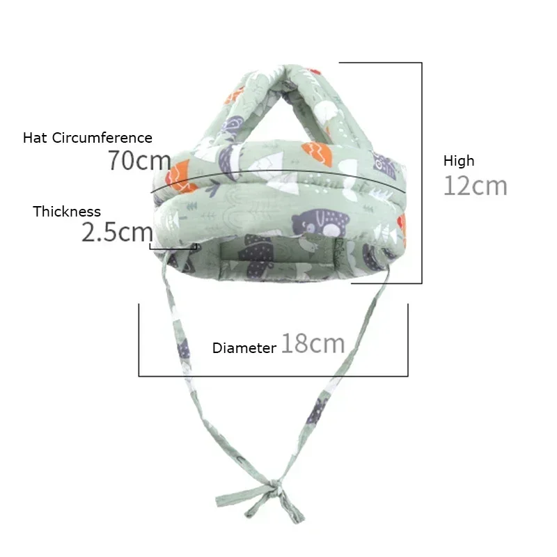 Almofada de proteção de cabeça anti-queda para crianças, capacete de segurança do bebê, chapelaria da criança, aprender a andar