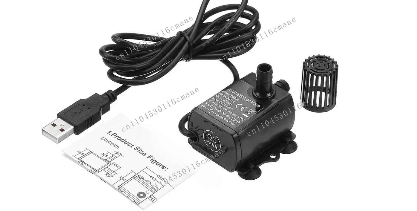 New Power Supply Micro DC Brushless Fountain Pet Water Dispenser Pump Suitable for QR50B