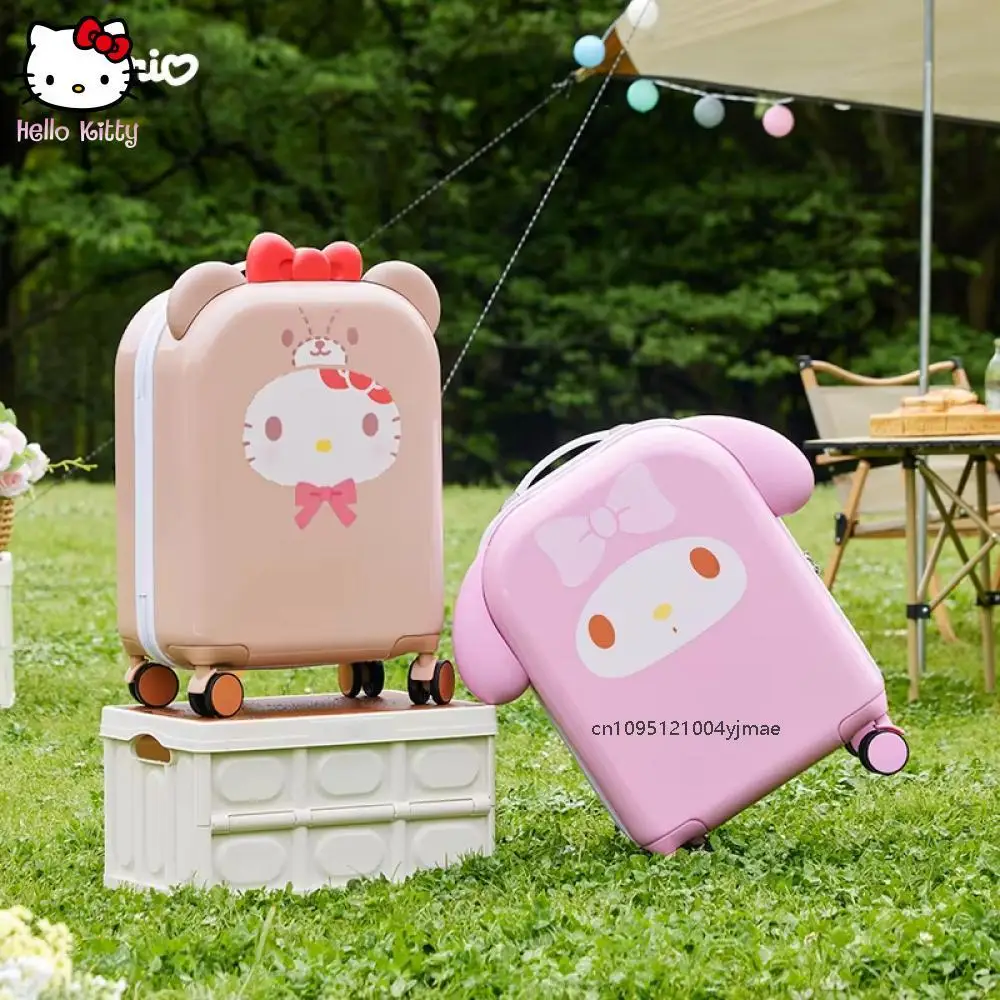 

18 20 Inch Sanrio Travel Suitcase Hello Kitty Cinnamoroll Cartoon Password Suitcase Case Kids Birthday Convenient Belonging Cute