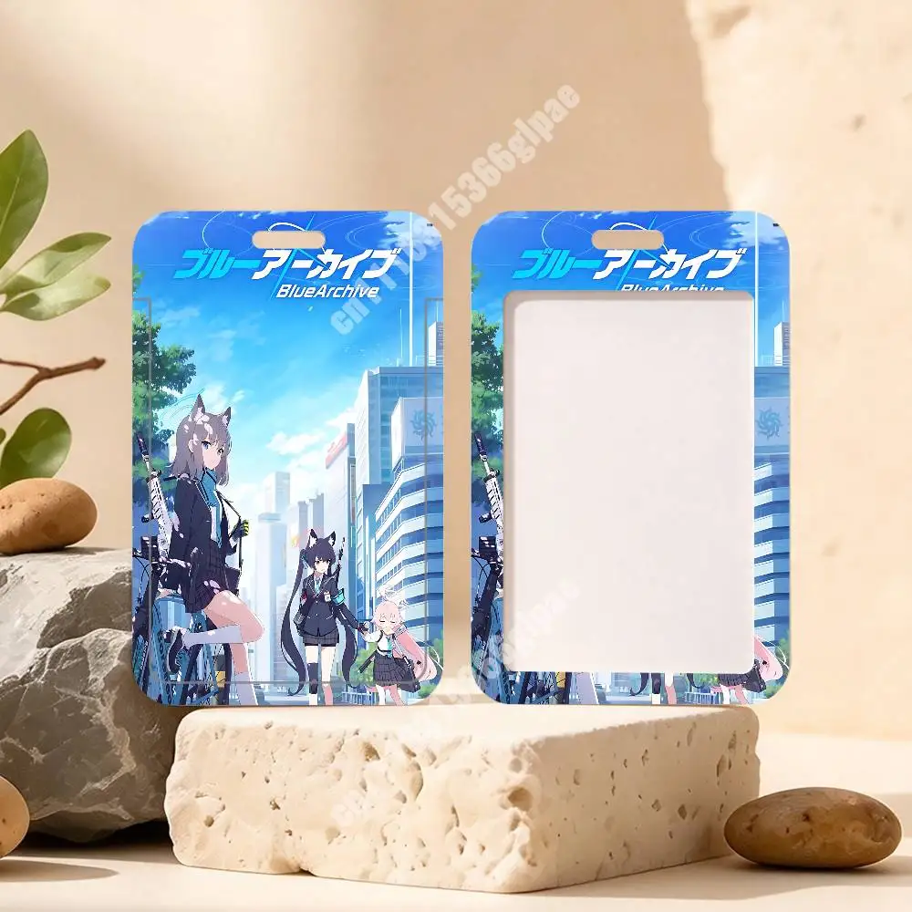 Blue Archive Sunaookami Shiroko Plastic Card Holder Worker ID Card Clear Transparent Employee Visitor Pass