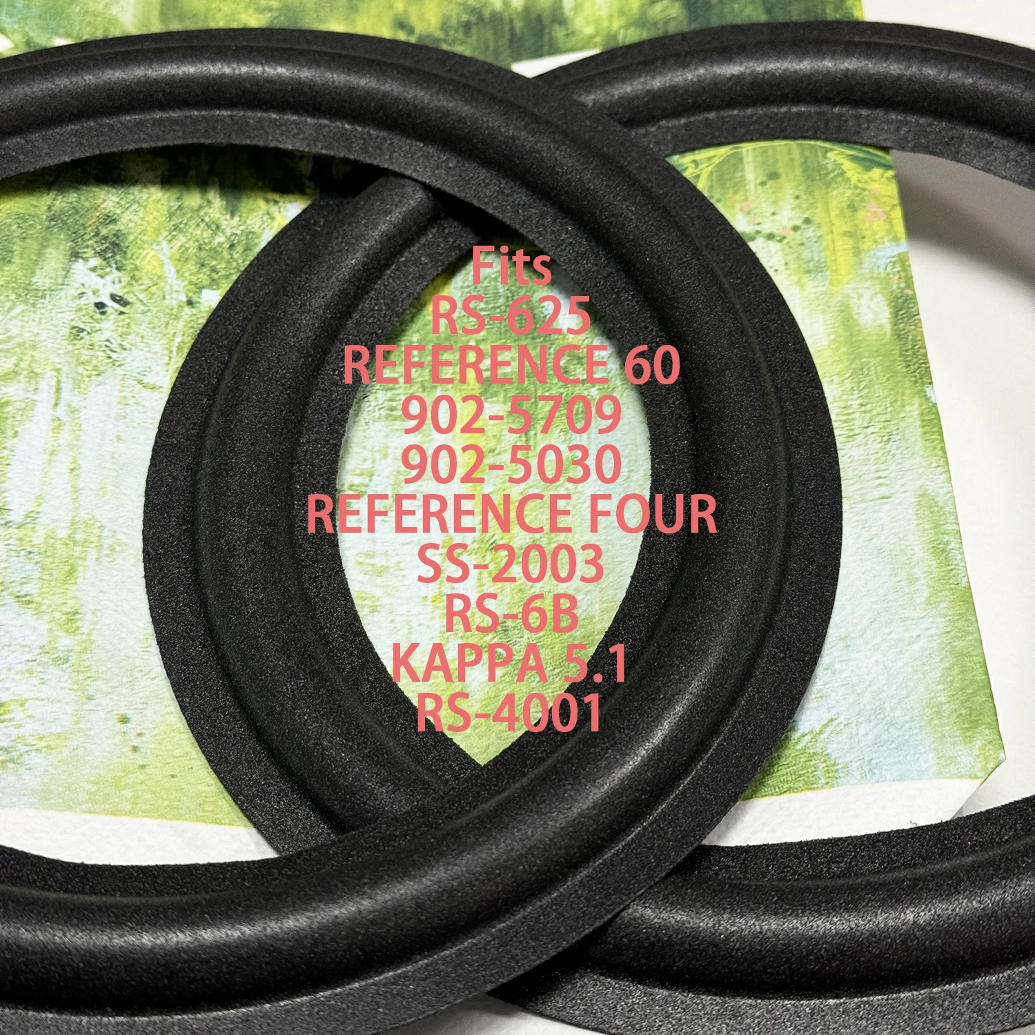 2X Foam Edge Replacement Black Fits JBL RS-625 REFERENCE 60 902-5709 902-5030 REFERENCE FOUR SS-2003 RS-6B KAPPA 5.1 RS-4001