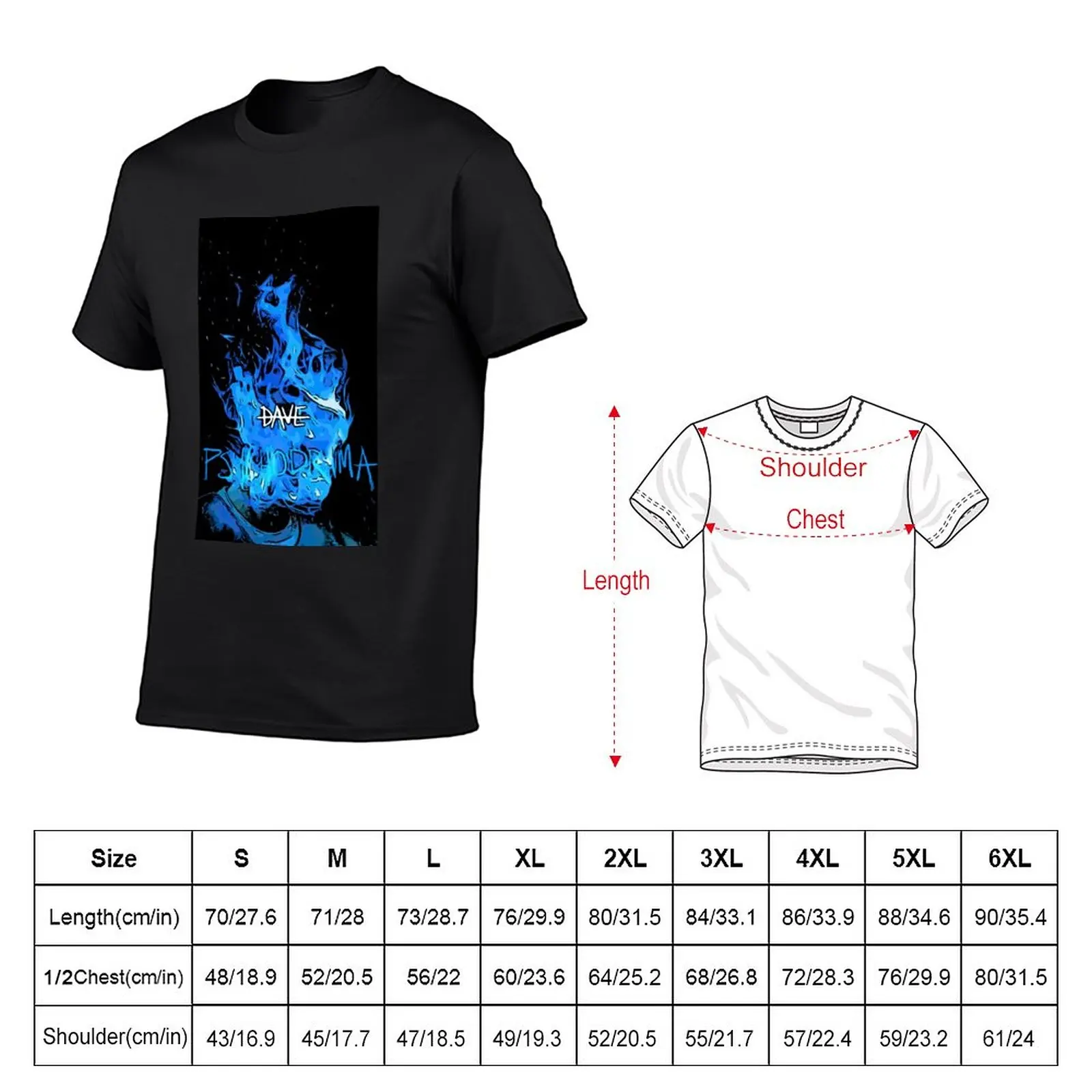 New DAVE PSYCHODRAMA T-Shirt plus size t shirts quick drying shirt mens graphic t-shirts pack