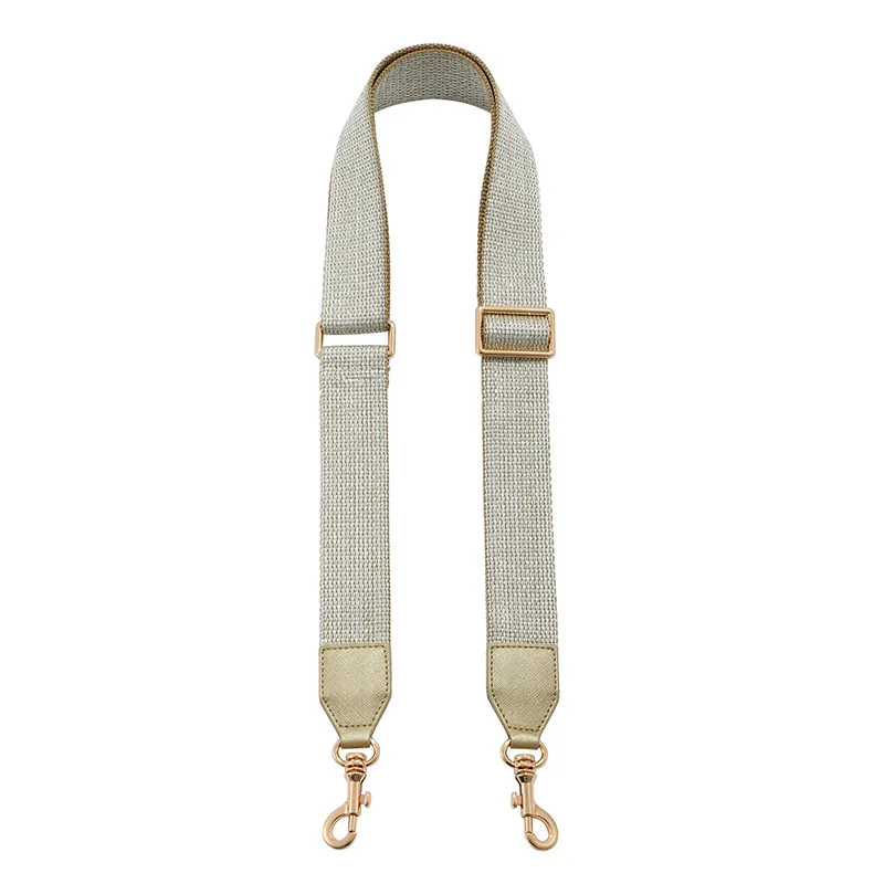 Colorful Canvas Crossbody Bag Strap With Cowskin Leather Designer Shoulder Bag Strap Gold Silver Replacement Accessories New