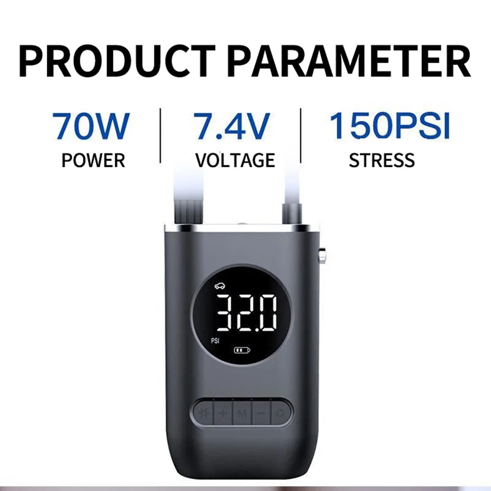 Lonlink bezprzewodowa samochodowa sprężarka powietrza pompa powietrza elektryczna pompka do opon do motocykla rower AUTO opona z cyfrowym