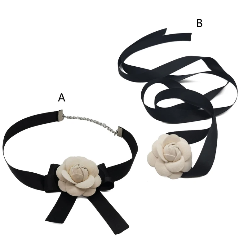 Camellia Cổ Vòng Cổ Bowtie Choker Trang Sức Nữ Xương Đòn Dây Chuyền Vòng Cổ Dropsale