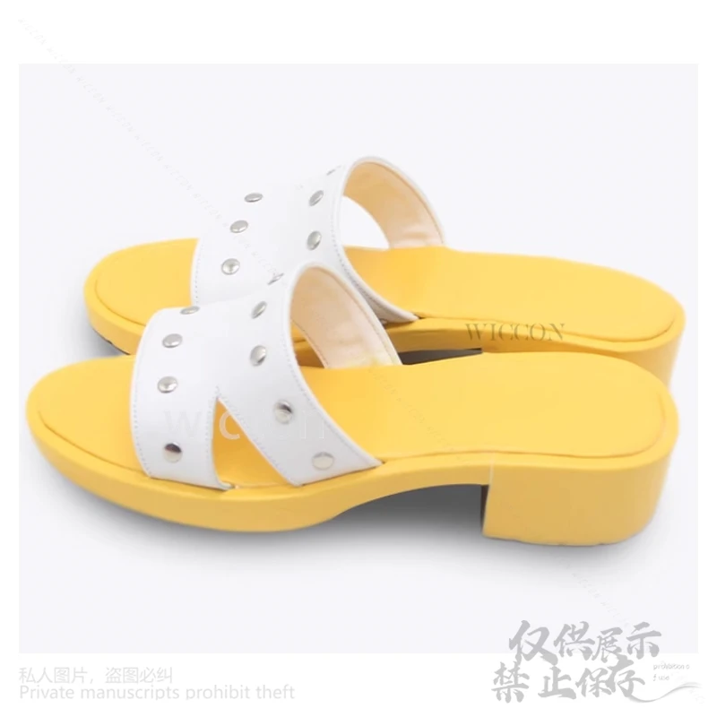 Seiko Ayase Cosplay Costume Slippers Anime Dandadan Yellow Casual Shoes Boots For Women Girls Role Play Christmas Customized