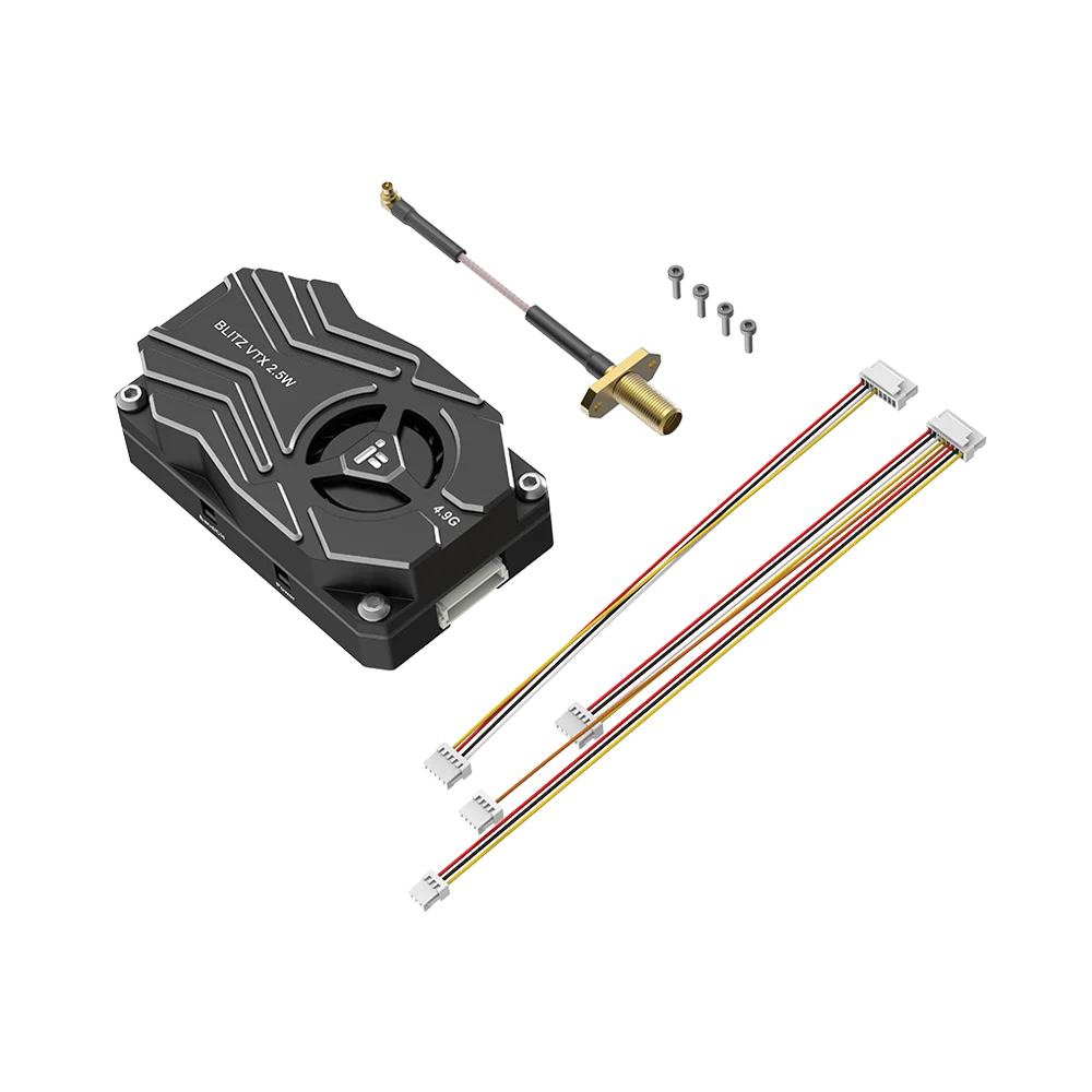 Imagem -03 - Iflight Blitz-ventilador de Refrigeração com Casco Cnc Whoop para rc Fpv 5.8g 4.9g 2.5w 1.6w Vtx 40ch Raceband Microfone Embutido 28s 255x255 mm