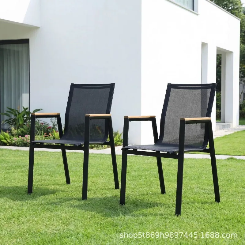 Outdoor Outdoor Table and Chair Courtyard Villa Aluminum Alloy Waterproof Garden Leisure Chair Balcony Indoor Computer Chair Din