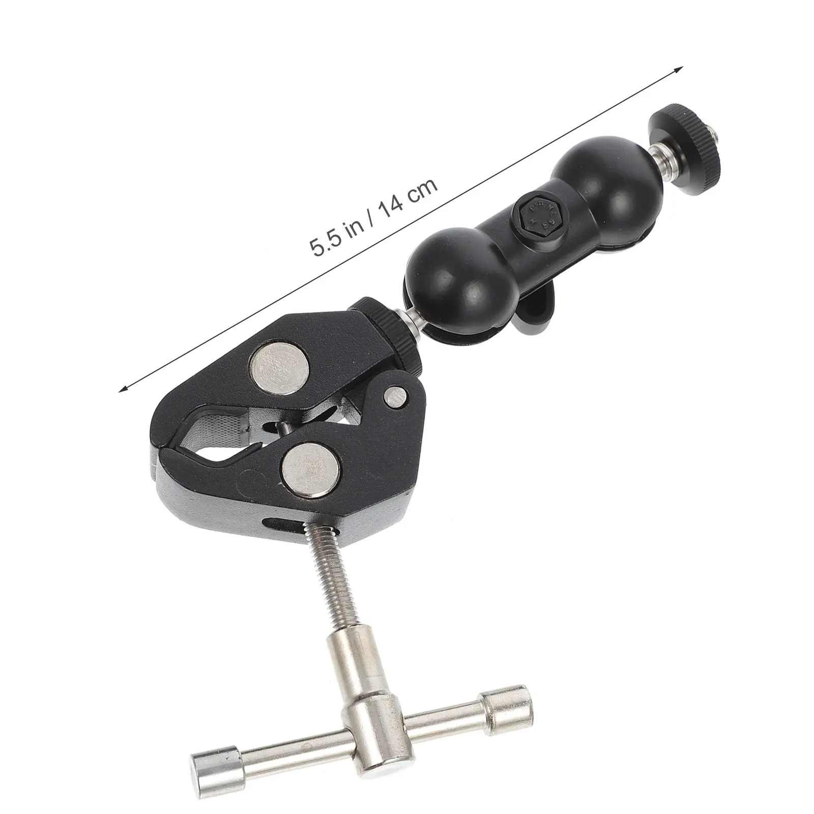 

Universal 360 Degree Camera Clamp Bracket 60mm Max Opening Studio Lights Mount 1 4 3 8 Inch Threads Non Slip Mat Photography