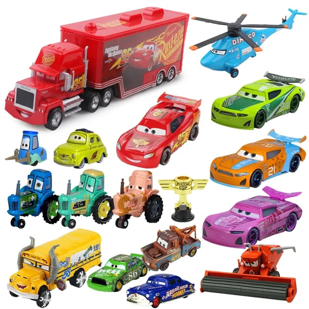 

Disney Pixar Cars 2 3 Toys Lightning McQueen Truck Uncle Mack 1:55 Diecast Mater Piston Cup Fritter Frank Model Child Kids Gifts