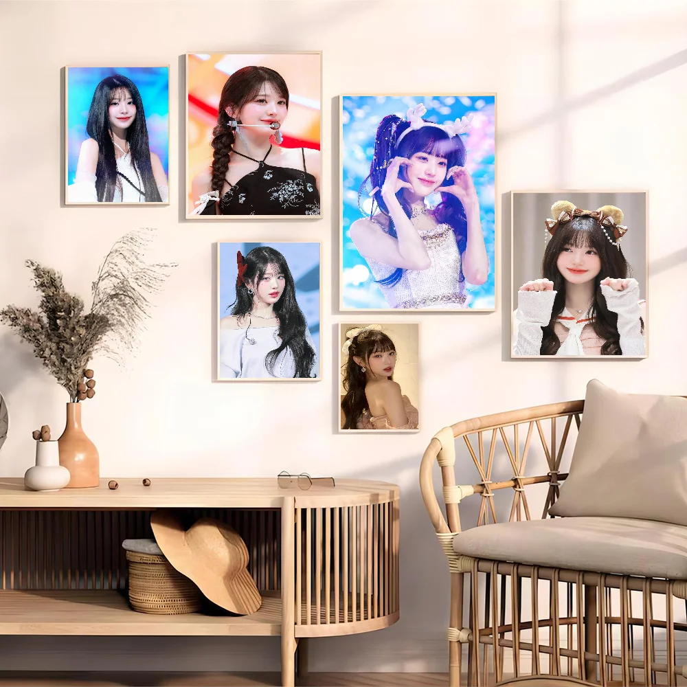 Singer J-Jang W-Wonyoung Classic Vintage Posters Decoracion Painting Wall Art White Kraft Paper Kawaii Room Decor