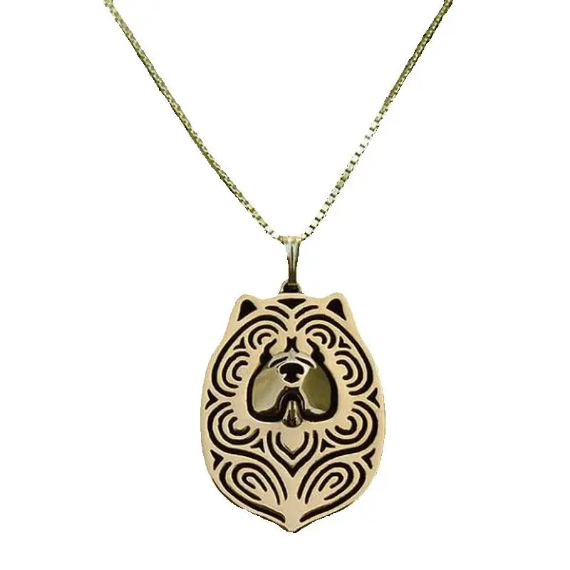 

Fashion Women Jewelry Chow Chow Dog Necklaces Lovers Metal Alloy Pendant Necklaces Drop Shipping