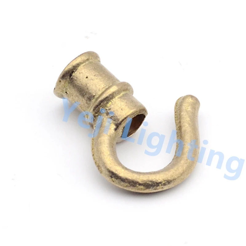 M10 Thread Hook Pure Copper Opening Hook Brass Hook for Chandeliers Ceiling Plate Ceiling Rose Lamp Base Lighting Accessories