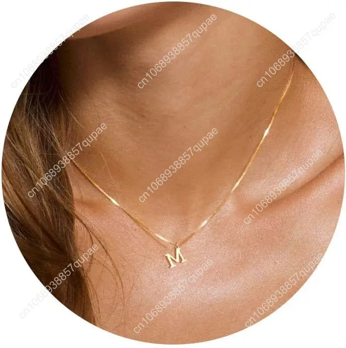 

Foxgirl Gold Initial Necklaces for Women, Dainty Gold Letter Necklace Tiny A-Z Pendant Choker Necklace Trendy Cute Personalized