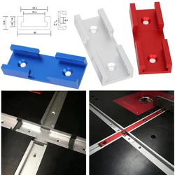 T-Track Intersection Slot Woodworking Chute T Slot Cross Connector Track Miter Gauge Guide Rail with Predrilled Mounting Holes
