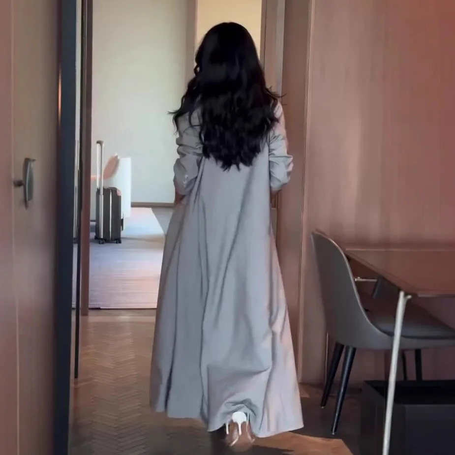 Frauen Einreiher Trenchcoat Set Drei Stück Hose Sets Solide Volle Hülse Lange Mäntel Weste Anzüge Regelmäßige Hosen Elegante