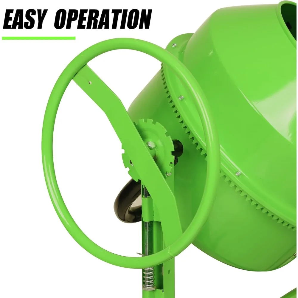 خلاط 5.7 قدم مكعب عربة يدوية محمولة آلة خلط الأسمنت الكهربائية لبذور الملاط الجص