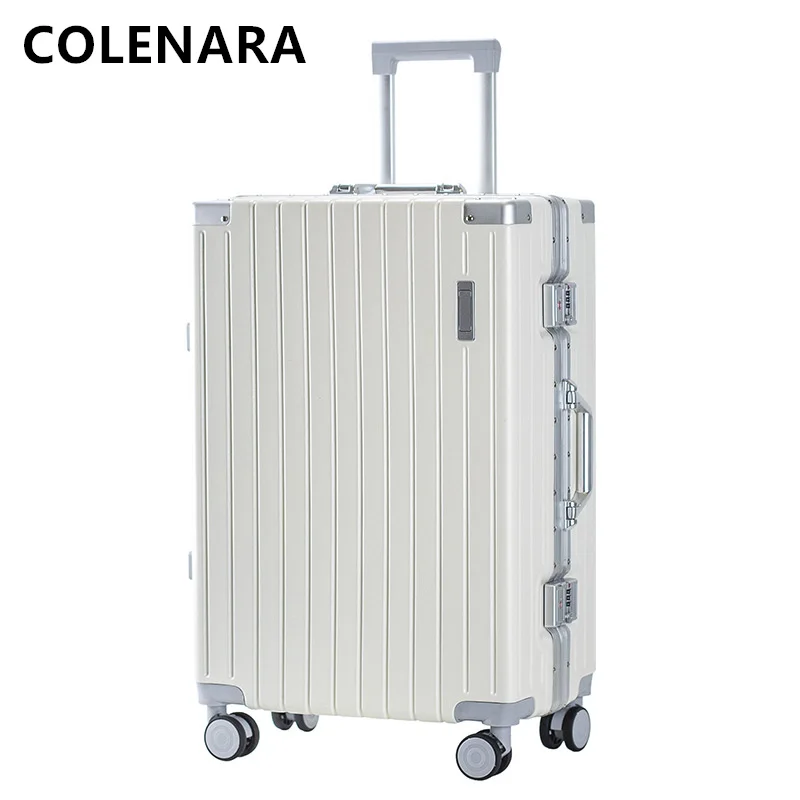 COLENARA 20 "22" 24 "26 pollici valigia New Ladies telaio in alluminio Trolley Case resistente ai graffi scatola d'imbarco bagaglio a rotelle