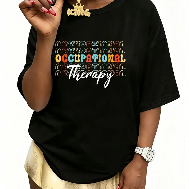 Ot Occupational Therapy - Therapist Month Women's 100% Cotton T-Shirt Short Sleeve Top Casual Round Neck Fun Print Tee S-5Xl
