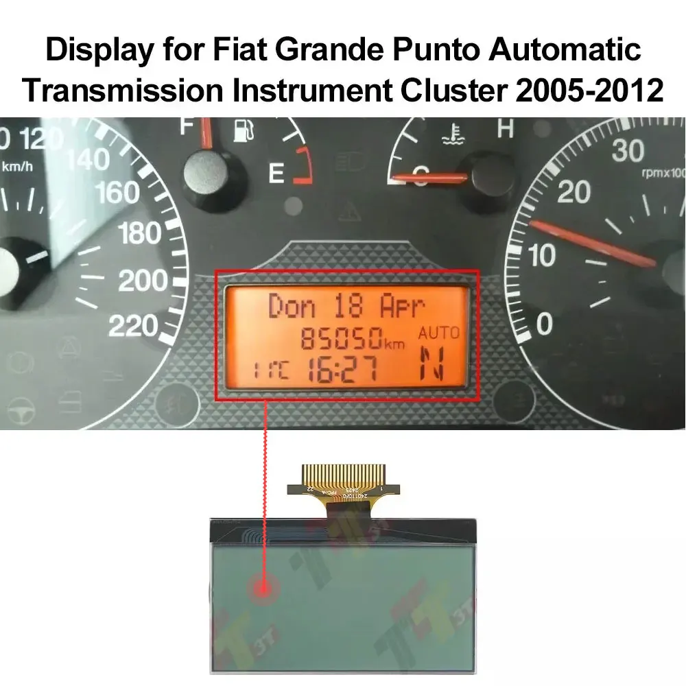 LCD Display for Fiat Punto Grande Punto Fiorino Doblò Linea and Qubo Automatic Transmission Instrument Cluster