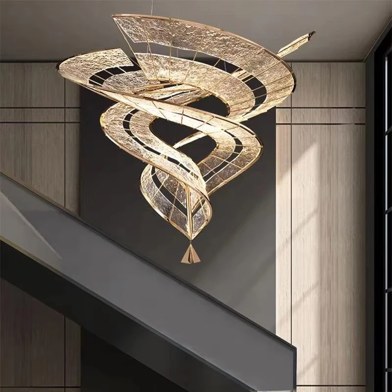 

Modern indoor acrylic chandelier large LED chandelier adjustable height