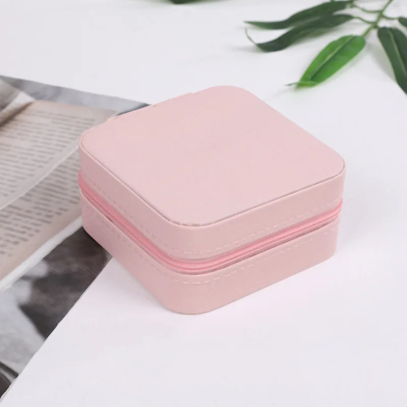 Portable Travel Mini Jewelry Box Leather Jewelery Ring Organizer Case Storage Gift Box Girls Women